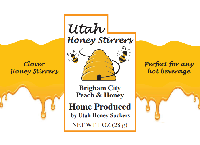 1 Pack Brigham City Peach Stirrers