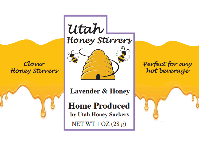 1 Pack Lavender and Honey Stirrers